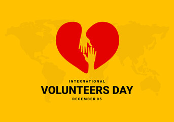 International volunteers day background celebrated on december 5. - Powered by Adobe