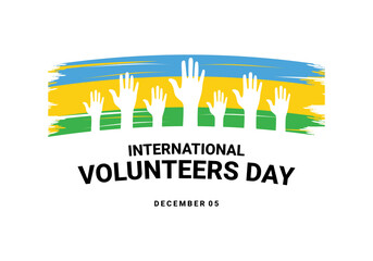 International volunteers day background celebrated on december 5.