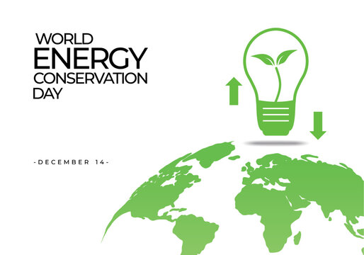 National energy conservation day background celebrated on december 14.