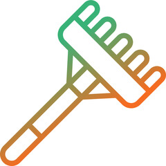 rake gradient line icon