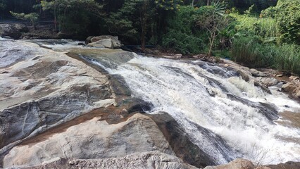 Mini waterfall in a small river