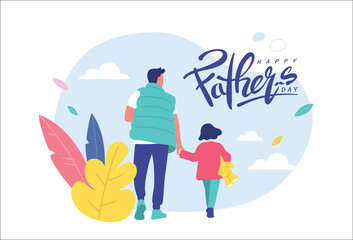 Obraz na płótnie Canvas Happy Father's Day. Vector illustration.