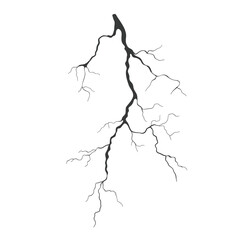Lightning outline icon, electric flash of power energy and thunderbolts vector illustration. Black thin line strikes of electricity with thunder and light effect in rain weather and thunderstorm