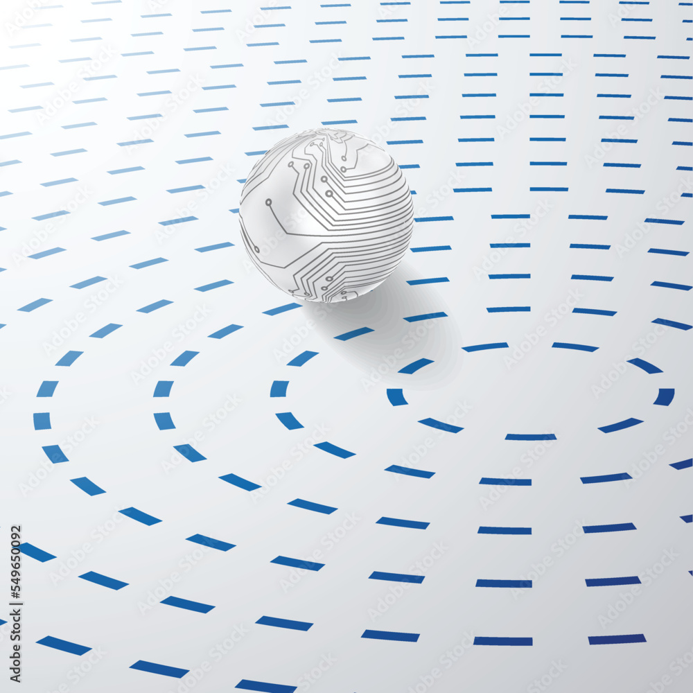 Aufkleber tech modern retro futuristic background .vector design composition with various technology elements 