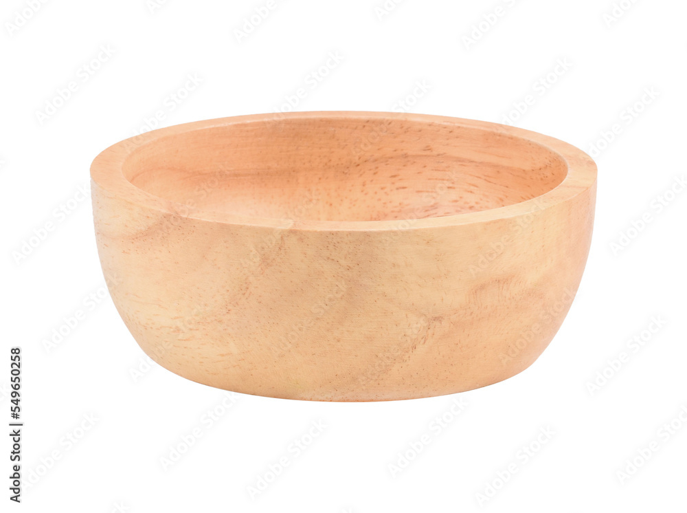 Wall mural Wooden bowl isolated transparene png