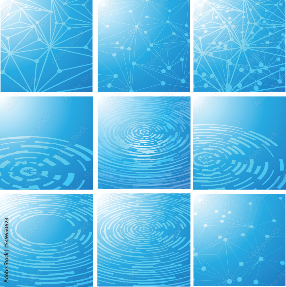 Poster tech modern retro futuristic background .vector design composition with various technology elements 