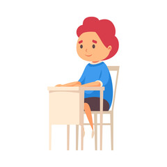 Kid At Desk Composition