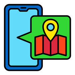 Location Filled Line Icon