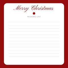 Merry Christmas wishing list card