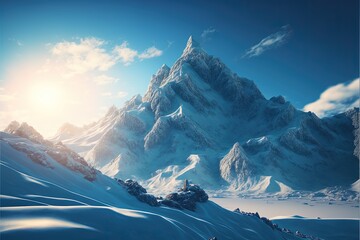 Illustration about natural landscapes. Made by AI.