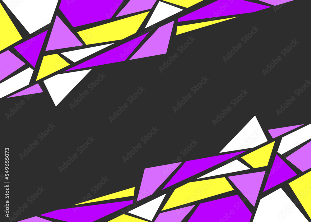 Poster minimalist background with colorful geometric triangle pattern and some copy space area