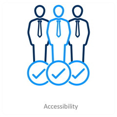 Accessibility and users icon concept