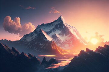 Illustration about natural landscapes. Made by AI.