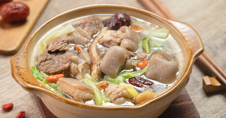 Delicious mutton hot pot in Taiwan.