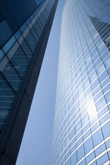 Fototapeta na wymiar modern office building with blue sky