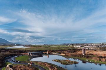 Fototapeta premium tralee bay wetlands EcocActivity park, Tralee Kerry Ireland Autumn 2022. High quality photo