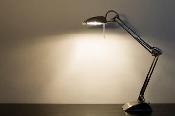 lamp on the desk