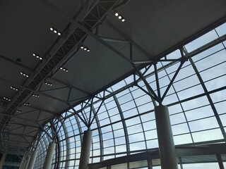 Skylight window. Window in commercial office or industrial building. abstract architectural background