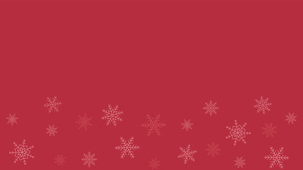 クリスマス背景テンプレート　雪の結晶　横長　16:9