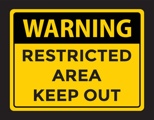 danger, restricted area keep out, vector illustration 