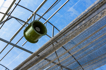 Air ventilation fan on greenhouse roof for eco Agriculture Business