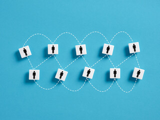 Exchange of information and experience through communication channels of people. Social cooperation, connection collaboration and interaction. Spreading rumors.