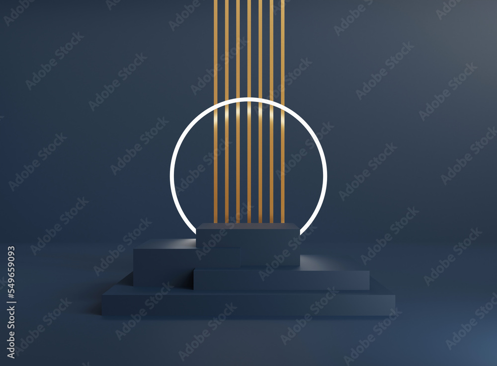 Poster 3d background scene with podium. minimal product display mockup with geometric shape object. 3d rend