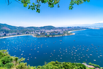 sea coast of Rio de Janeiro, city panorama