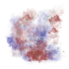 purple and red watercolor smoke splash 