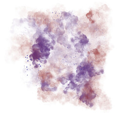 purple watercolor smoke splash 