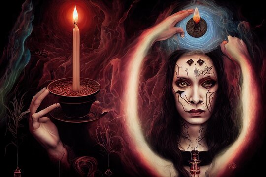 illustration of an occult incantation