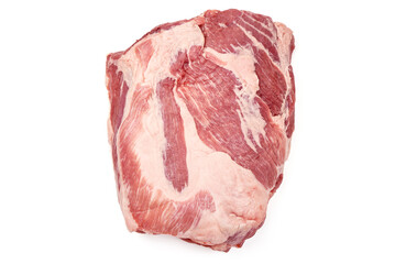 Raw pork meat isolated on white background