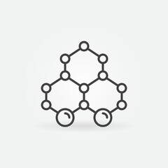 Abstract Chemical Compound vector Scientific Research outline icon