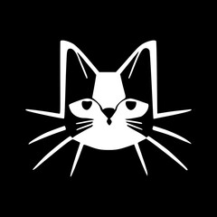 Portrait of a cat. Vector illustration. Minimalism style.