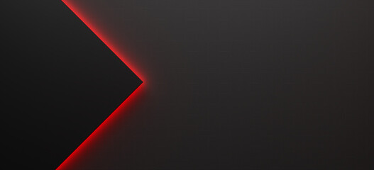 Ultra hd red neon light Black background abstract 3d texture black pattern background wallpaper,  3d rendering.