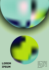 Vector Gradient Colorful Cover. Holographic Abstract Background Poster Design Template.