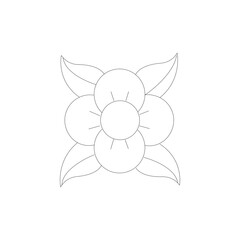 Obraz premium cute flower vector isolated on white background. 