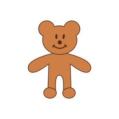 Teddy Vector isolated on white background - vector icon