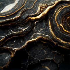 Black and gold marble, texture, wallpaper
