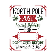 North pole post special delivery for