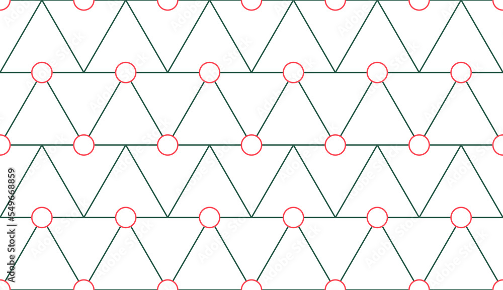 Poster geometric circle and triangle seamless graphic pattern vector background