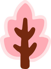 Obraz premium hand draw cute pink tree