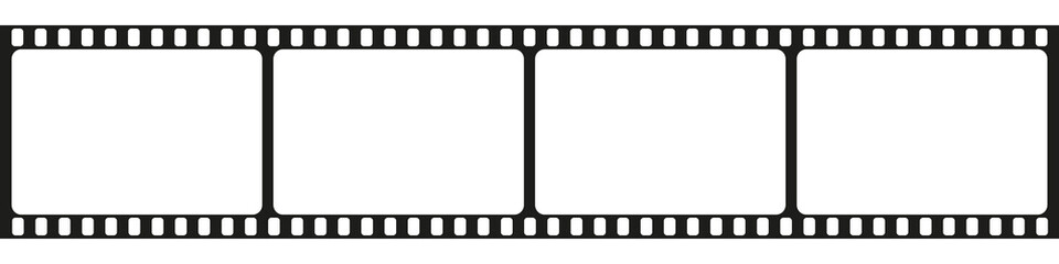 Filmstrip. Video film strip roll. Filmstrip classical frames. Blank photo frames
