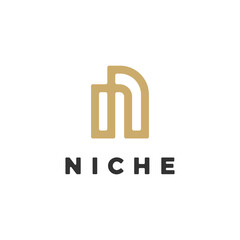 boho niche door bohemian logo vector icon illustration