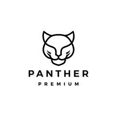 panther head logo vector icon illustration
