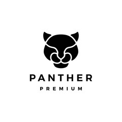 panther head logo vector icon illustration