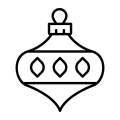 decoration ball glyph icon isolated on white background