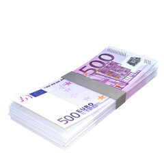 Obraz na płótnie Canvas 3d 500 Euro Banknote illustrations