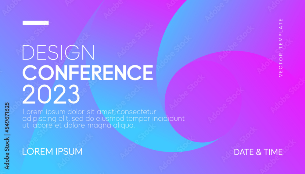 Aufkleber abstract modern business conference design template with gradient composition. dynamic flyer layout.