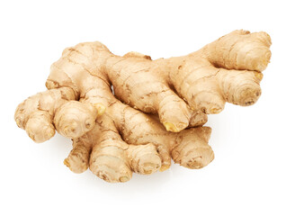 Ginger root isolated on white background